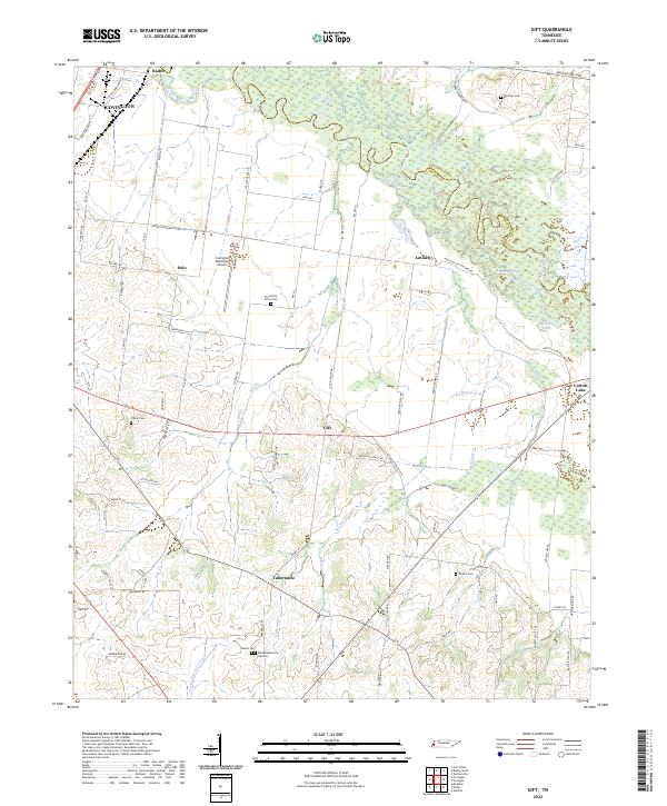 US Topo 7.5-minute map for Gift TN