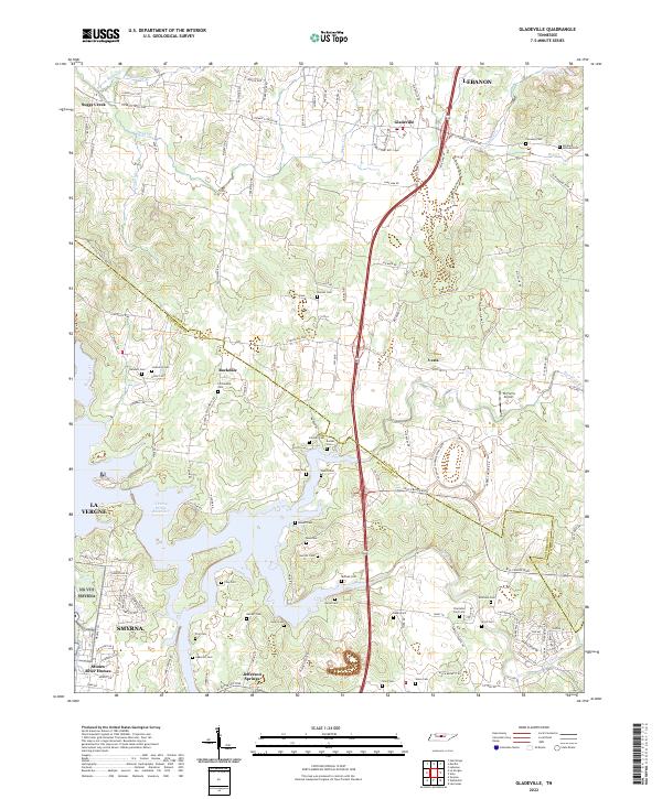 US Topo 7.5-minute map for Gladeville TN