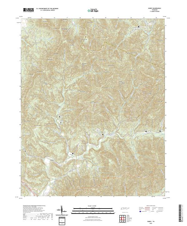 US Topo 7.5-minute map for Gobey TN