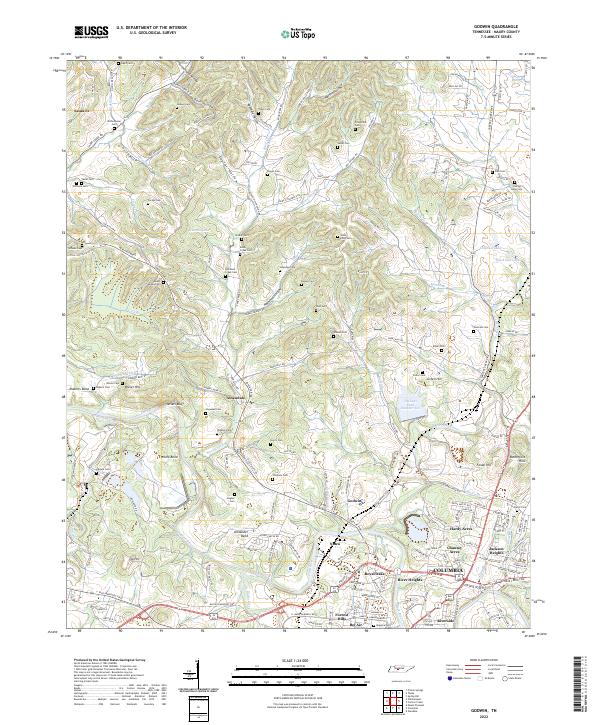 US Topo 7.5-minute map for Godwin TN
