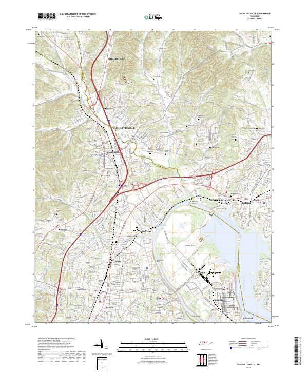 US Topo 7.5-minute map for Goodlettsville TN