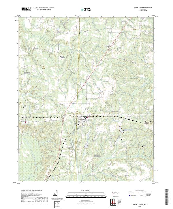 US Topo 7.5-minute map for Grand Junction TN