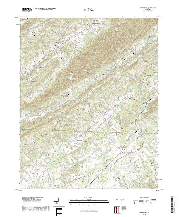 US Topo 7.5-minute map for Graveston TN