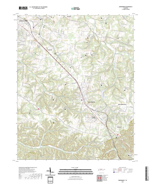 US Topo 7.5-minute map for Greenbrier TN