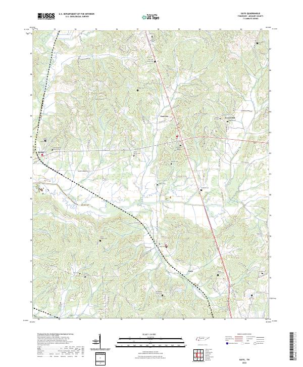 US Topo 7.5-minute map for Guys TN