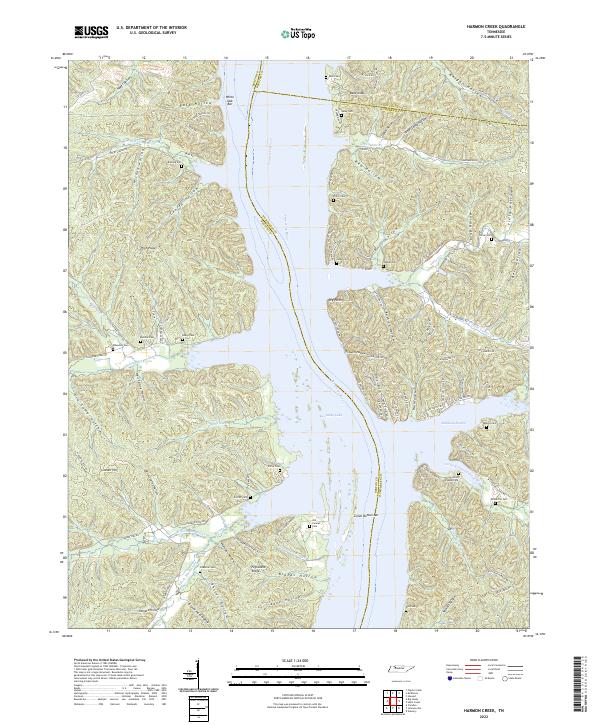 US Topo 7.5-minute map for Harmon Creek TN