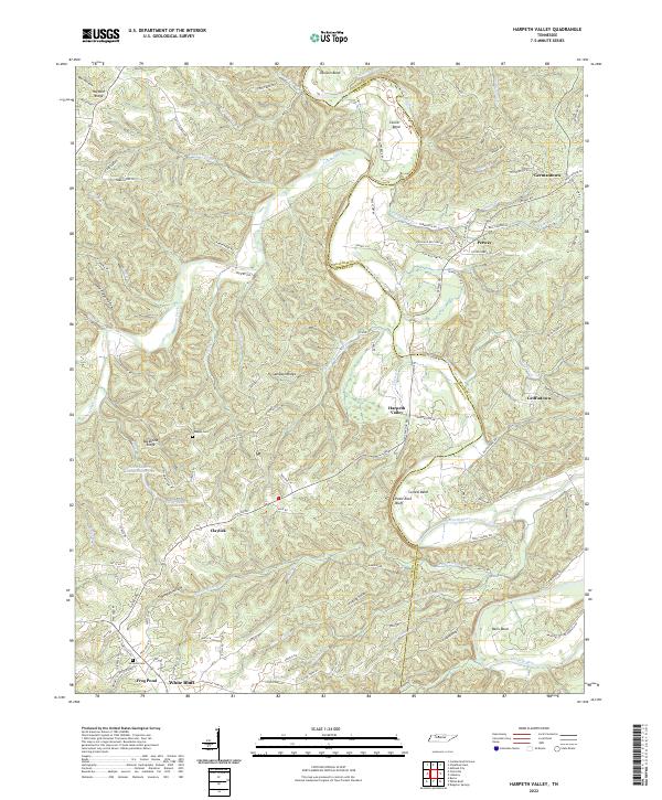 US Topo 7.5-minute map for Harpeth Valley TN