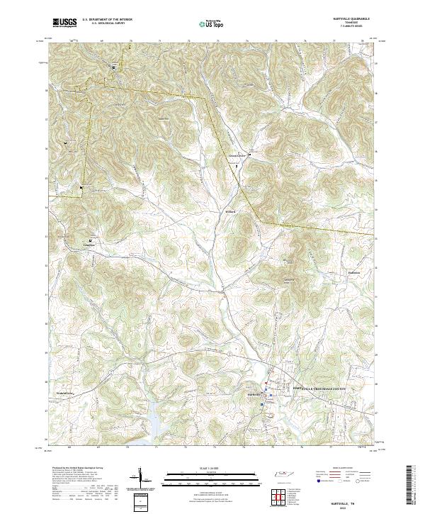 US Topo 7.5-minute map for Hartsville TN