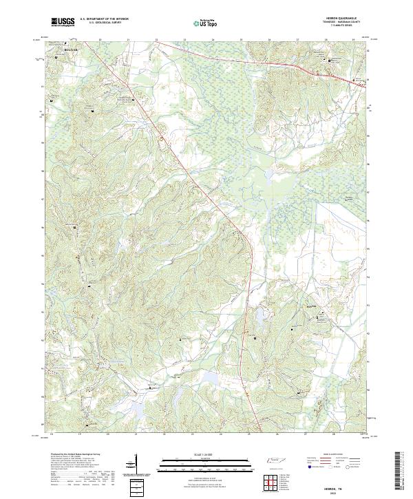 US Topo 7.5-minute map for Hebron TN