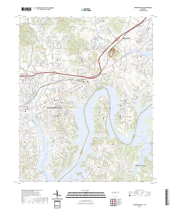 US Topo 7.5-minute map for Hendersonville TN