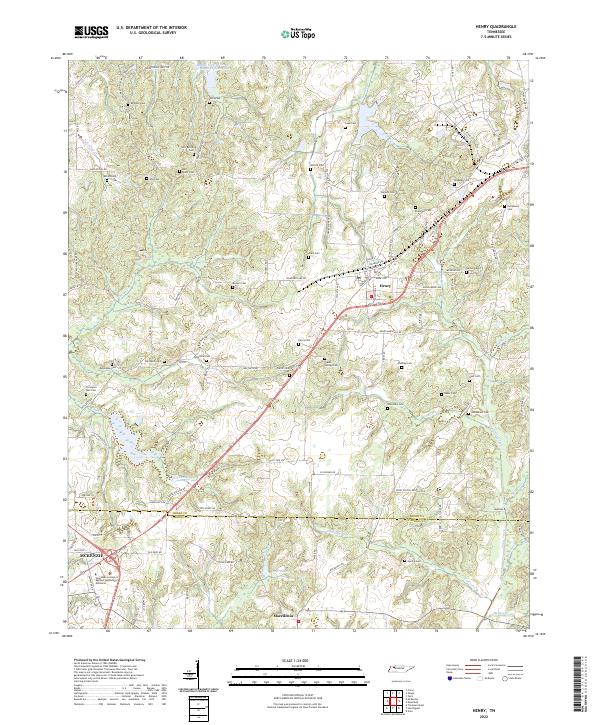 US Topo 7.5-minute map for Henry TN
