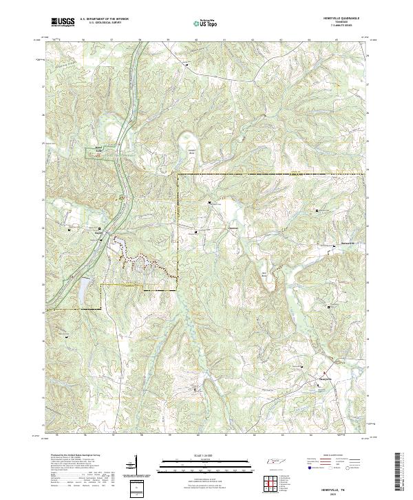 US Topo 7.5-minute map for Henryville TN