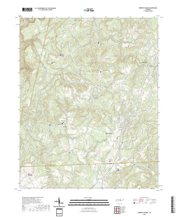 US Topo 7.5-minute map for Herbert Domain TN