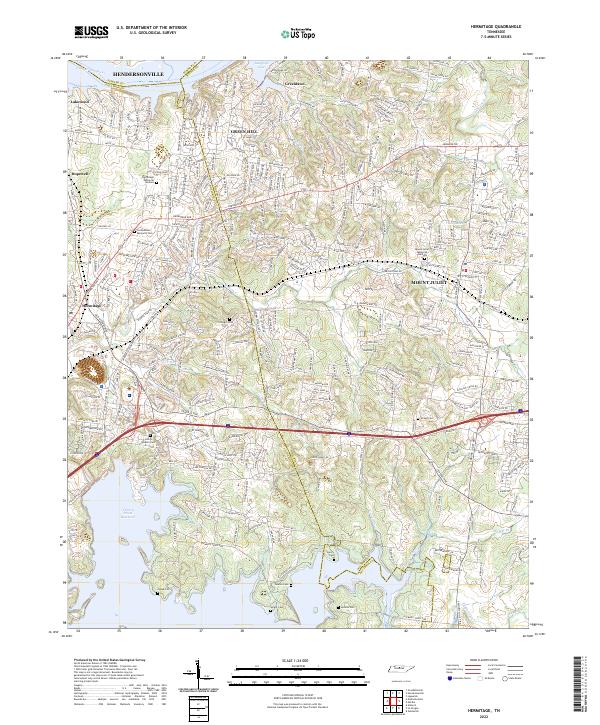 US Topo 7.5-minute map for Hermitage TN