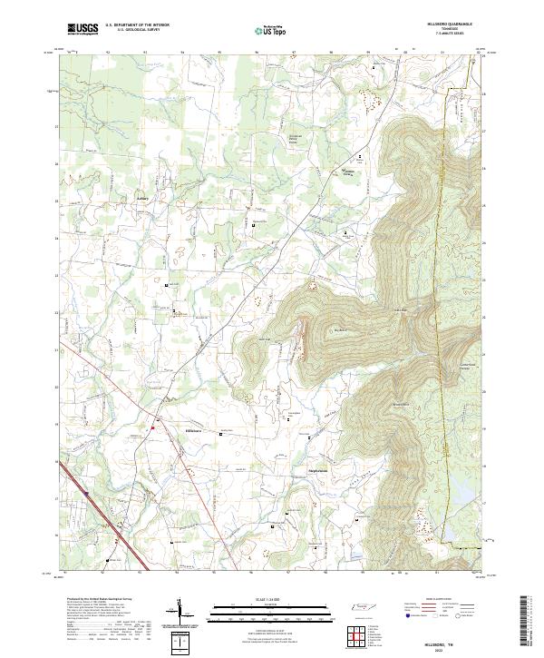 US Topo 7.5-minute map for Hillsboro TN
