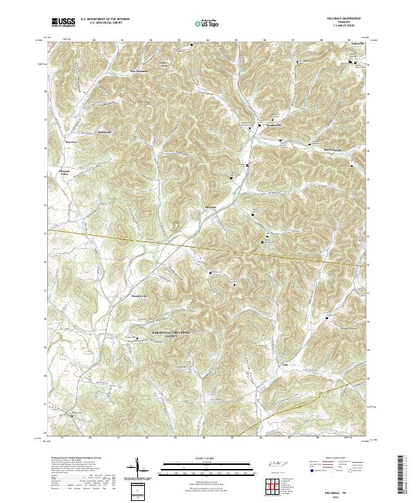 US Topo 7.5-minute map for Hillsdale TN