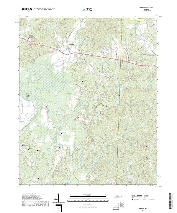 US Topo 7.5-minute map for Hornsby TN
