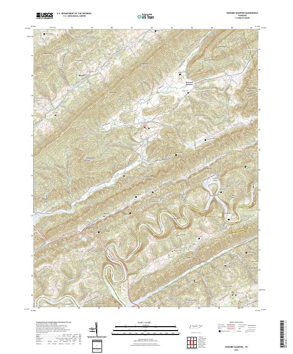 US Topo 7.5-minute map for Howard Quarter TN