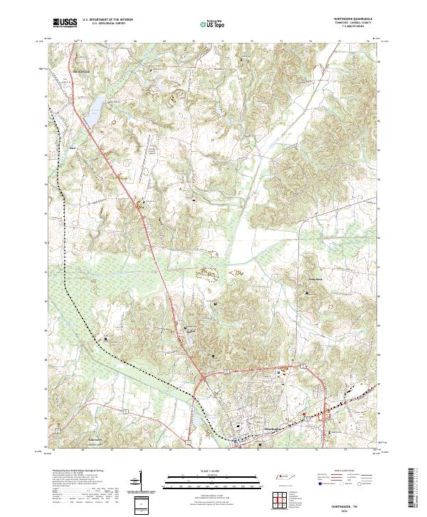 US Topo 7.5-minute map for Huntingdon TN