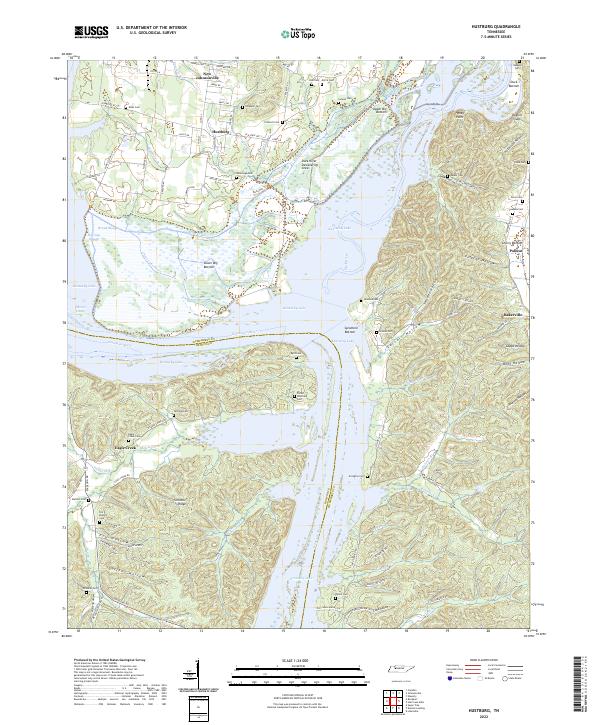 US Topo 7.5-minute map for Hustburg TN