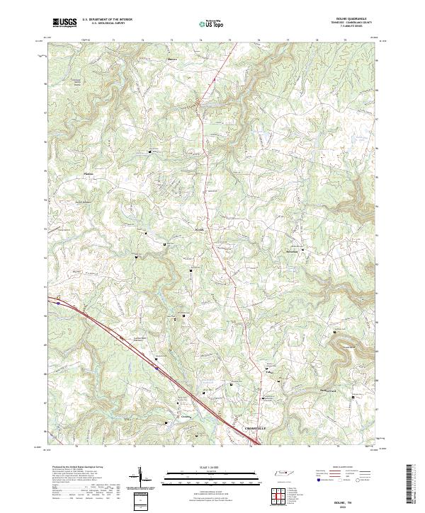 US Topo 7.5-minute map for Isoline TN