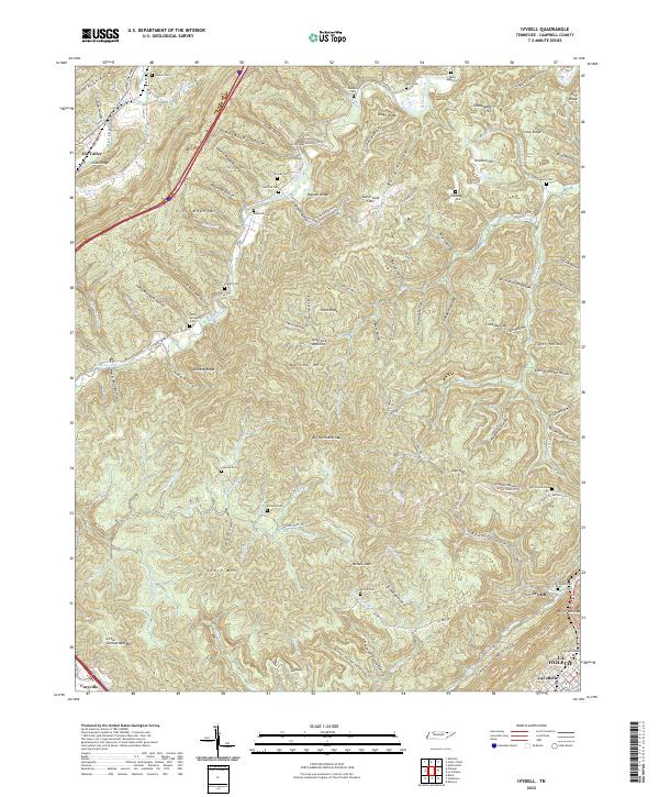 US Topo 7.5-minute map for Ivydell TN