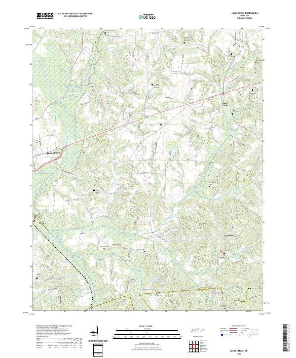 US Topo 7.5-minute map for Jacks Creek TN