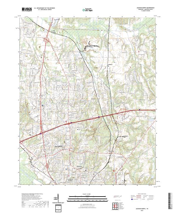 US Topo 7.5-minute map for Jackson North TN