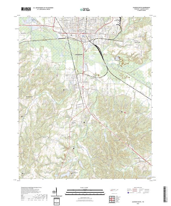 US Topo 7.5-minute map for Jackson South TN