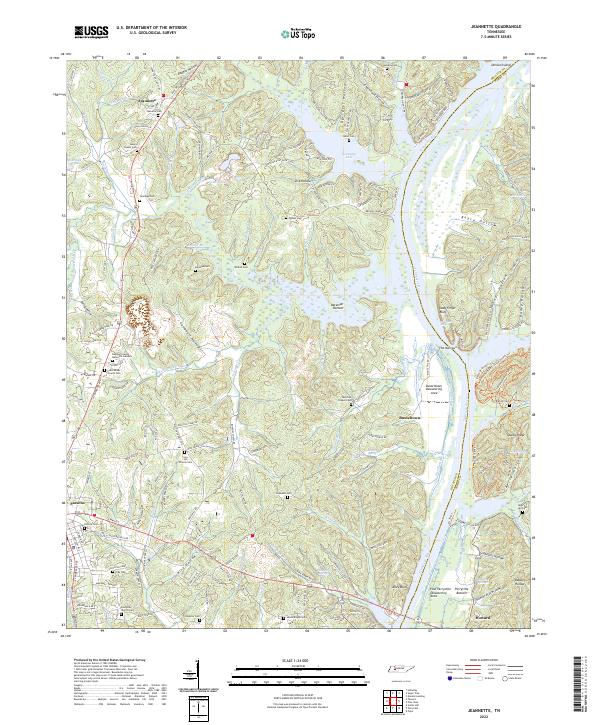 US Topo 7.5-minute map for Jeannette TN