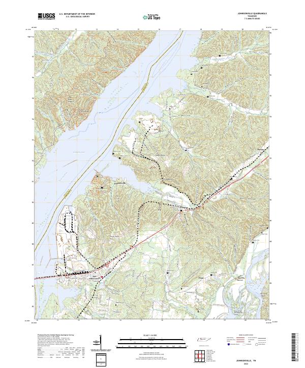 US Topo 7.5-minute map for Johnsonville TN