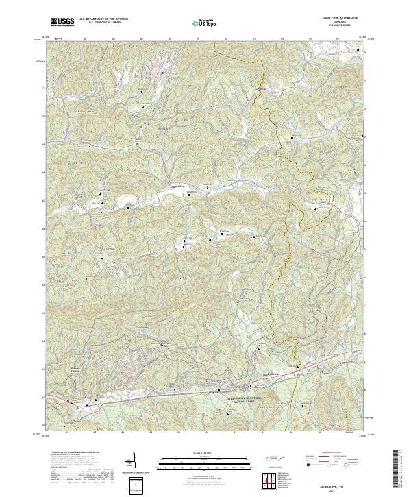 US Topo 7.5-minute map for Jones Cove TN