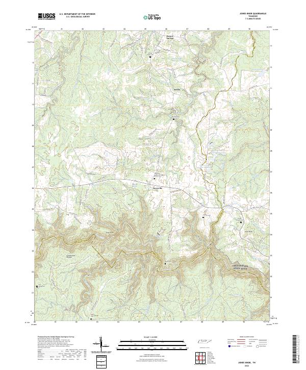 US Topo 7.5-minute map for Jones Knob TN