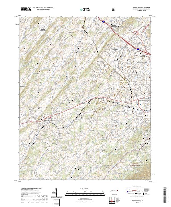 US Topo 7.5-minute map for Jonesborough TN