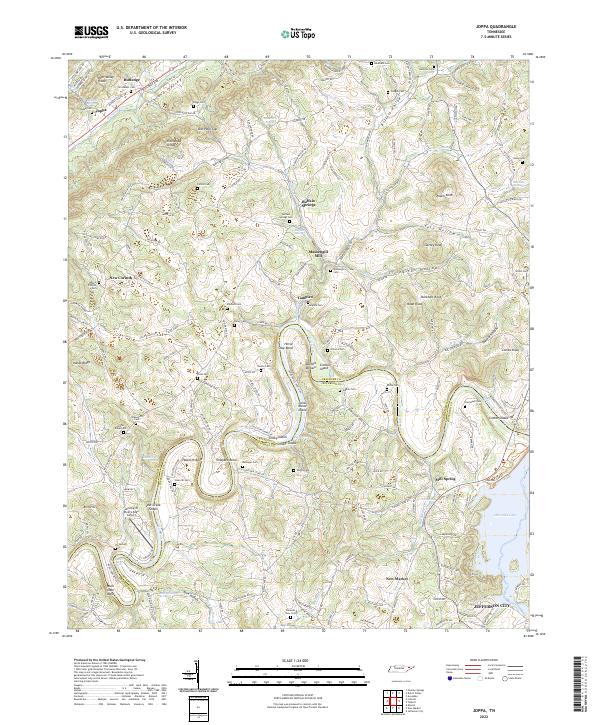 US Topo 7.5-minute map for Joppa TN