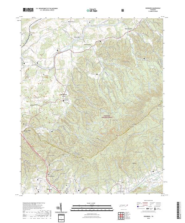US Topo 7.5-minute map for Keenburg TN