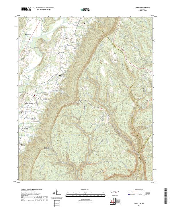 US Topo 7.5-minute map for Ketner Gap TN