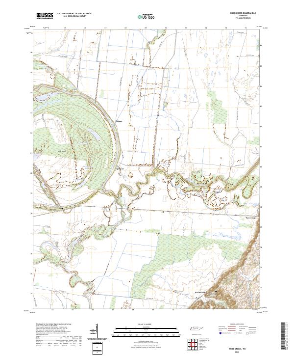 US Topo 7.5-minute map for Knob Creek TN
