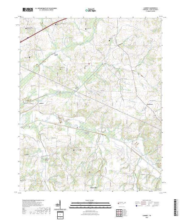 US Topo 7.5-minute map for Lambert TN
