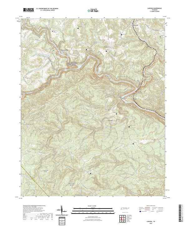 US Topo 7.5-minute map for Lancing TN