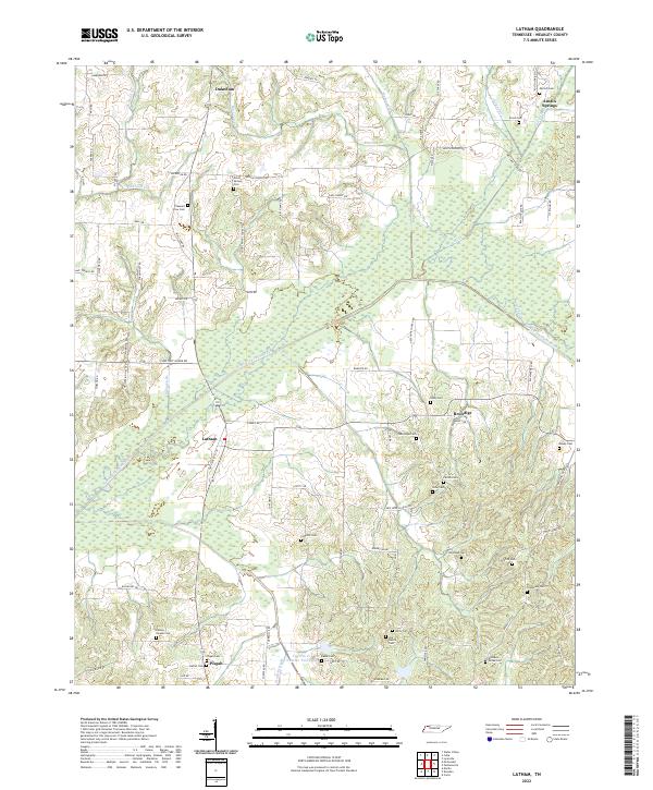 US Topo 7.5-minute map for Latham TN