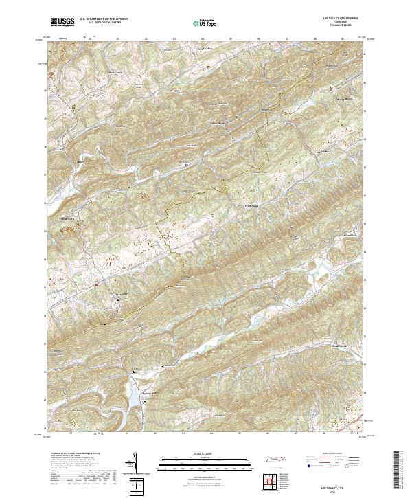 US Topo 7.5-minute map for Lee Valley TN