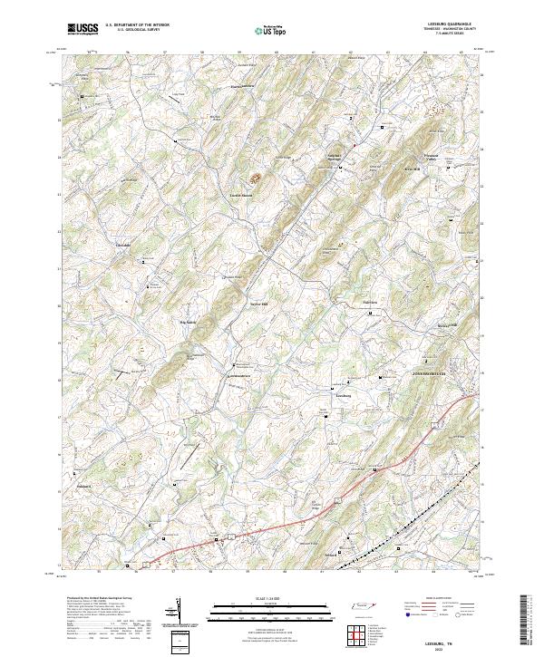 US Topo 7.5-minute map for Leesburg TN
