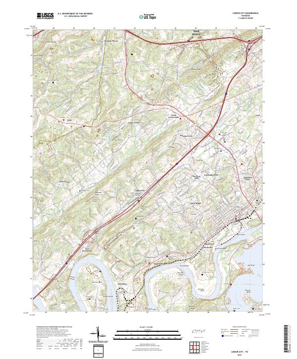 US Topo 7.5-minute map for Lenoir City TN