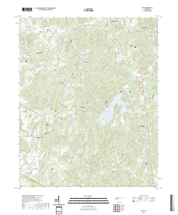 US Topo 7.5-minute map for Life TN