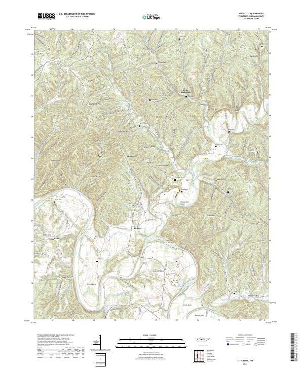 US Topo 7.5-minute map for Littlelot TN