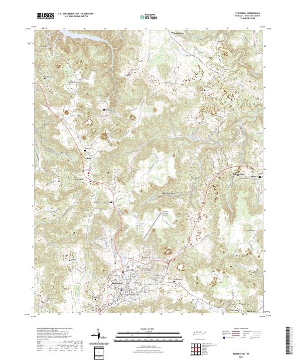 US Topo 7.5-minute map for Livingston TN