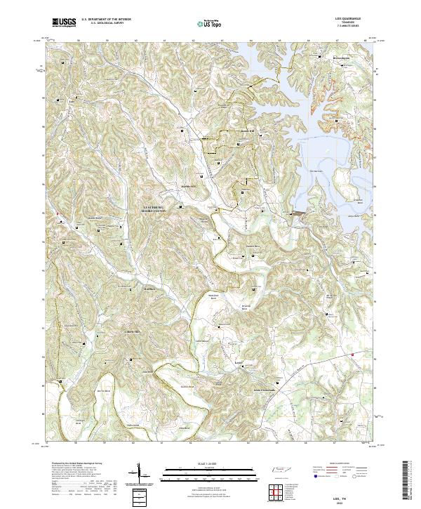 US Topo 7.5-minute map for Lois TN