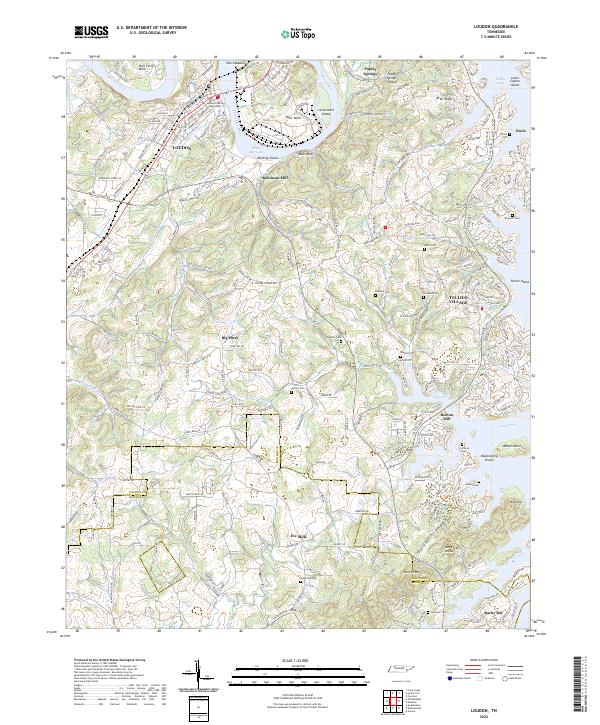 US Topo 7.5-minute map for Loudon TN