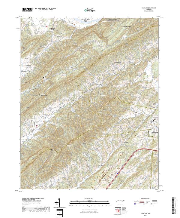 US Topo 7.5-minute map for Lovelace TN